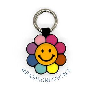 Buy Now: NEW Colorful Smiling Flower AirTag Holder/ Keychain | Murakami-ish